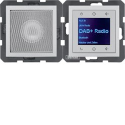 Radio Touch met luidspreker DAB+, berker S.1/B.3/B.7 alu mat